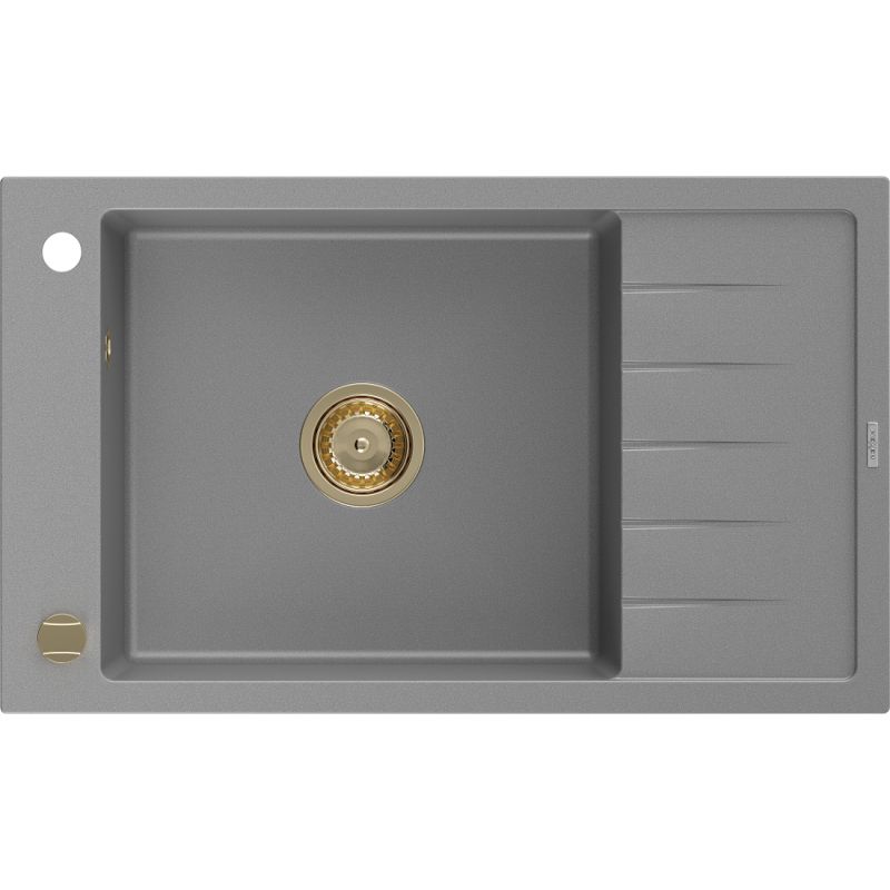 Zlewozmywak wpuszczany Mexen Elias 1-komorowy szary 795x480 mm  6511791005-71-G 1 szt.