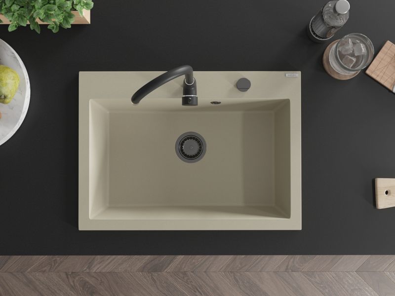 Zlewozmywak wpuszczany Mexen Elix beżowy 700 x 500 mm - 6526701005-69-B