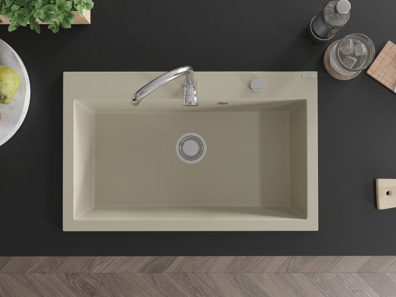 Zlewozmywak wpuszczany Mexen Elix beżowy 800 x 500 mm - 6527801005-69