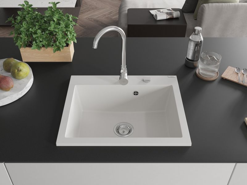 Zlewozmywak wpuszczany Mexen Elix biały 600 x 500 mm - 6525601005-20 1 szt.