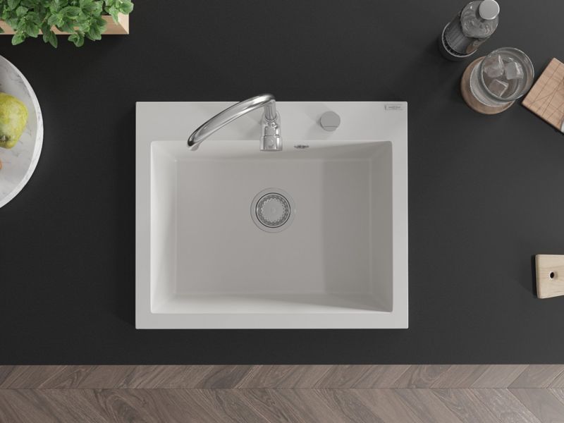 Zlewozmywak wpuszczany Mexen Elix biały 600 x 500 mm - 6525601005-20