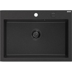 Zlewozmywak wpuszczany Mexen Elix czarny/srebrny metalik 700 x 500 mm - 6526701005-73-B 1 szt.