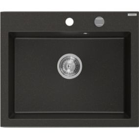 Zlewozmywak wpuszczany Mexen Elix czarny/złoty metalik 600 x 500 mm - 6525601005-75 1 szt.
