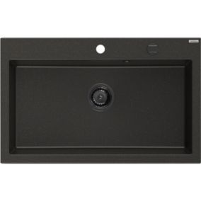 Zlewozmywak wpuszczany Mexen Elix czarny/złoty metalik 800 x 500 mm - 6527801005-75-B 1 szt.