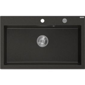 Zlewozmywak wpuszczany Mexen Elix czarny/złoty metalik 800x500 mm - 6527801005-75