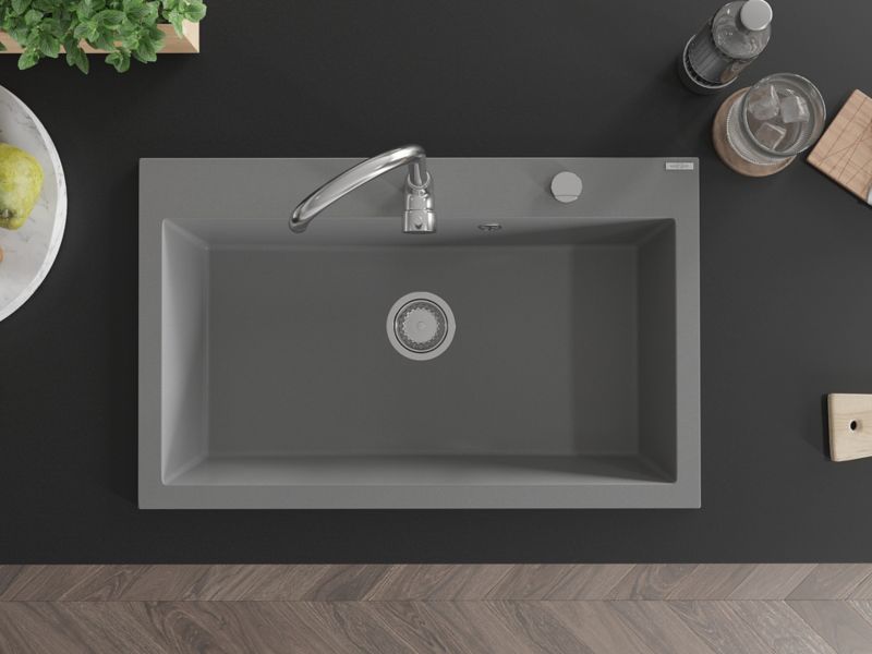 Zlewozmywak wpuszczany Mexen Elix szary 800x500 mm - 6527801005-71