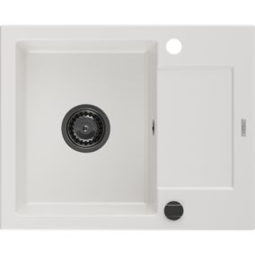 Zlewozmywak wpuszczany Mexen Enzo 1-komorowy biały 576x465 mm 1 szt.