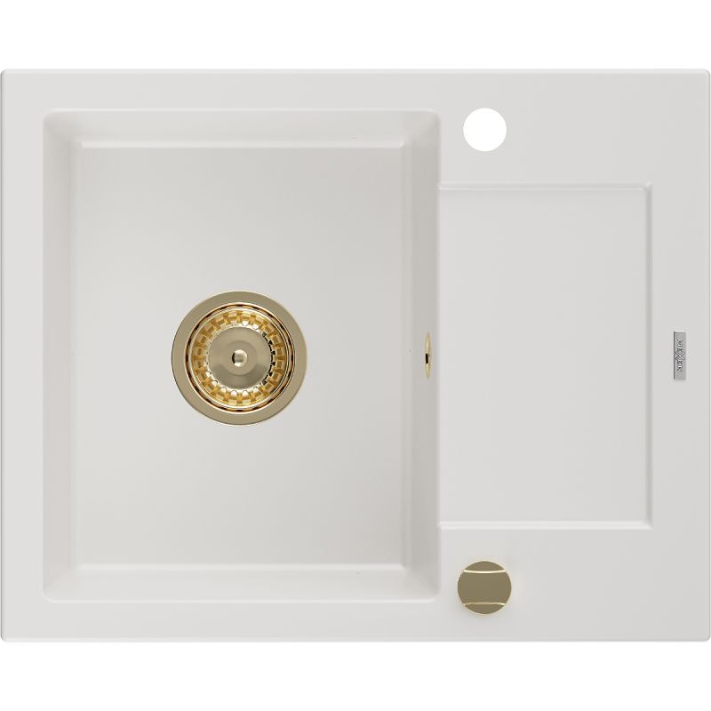 Zlewozmywak wpuszczany Mexen Enzo 1-komorowy biały 576x465 mm  6506571005-20-G 1 szt.