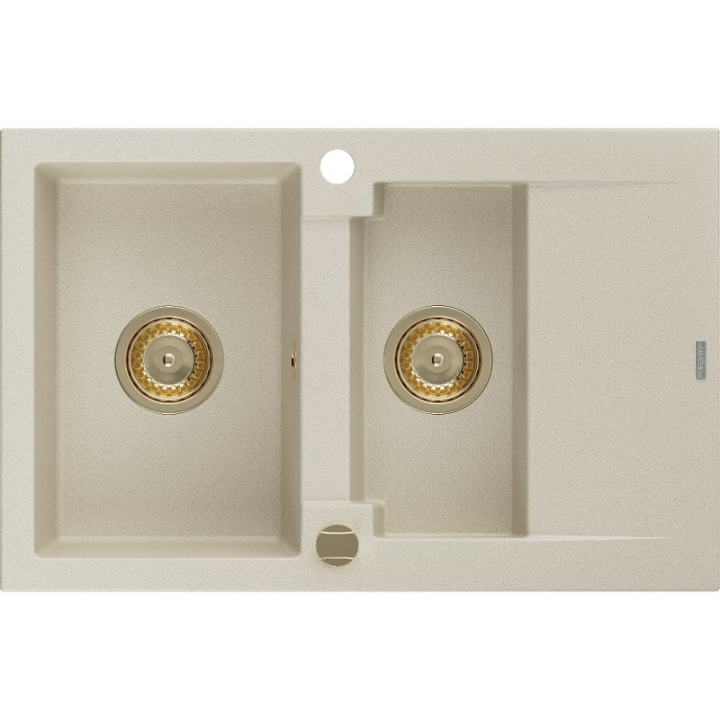 Zlewozmywak wpuszczany Mexen Gaspar 1,5-komorowy biały 737 x 475 mm  - 6507731505-20 1 szt.