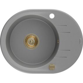 Zlewozmywak wpuszczany Mexen Kevin 1-komorowy szary 586x458 mm  6517581005-71-G 1 szt.