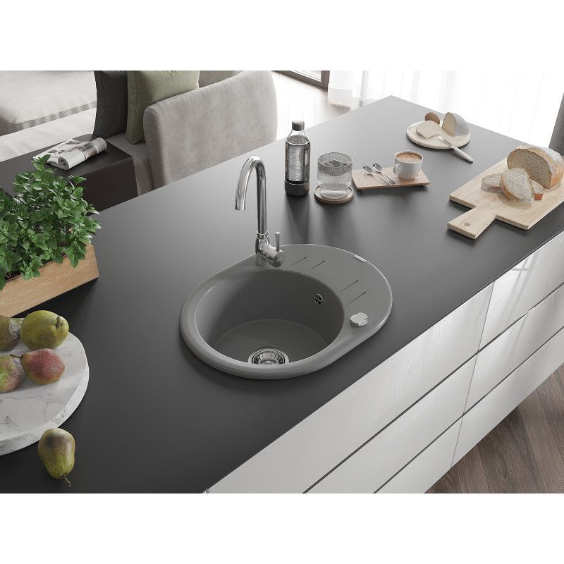 Zlewozmywak wpuszczany Mexen Leo 1-komorowy beżowy 900x500 mm  - 6501901010-69 1 szt.