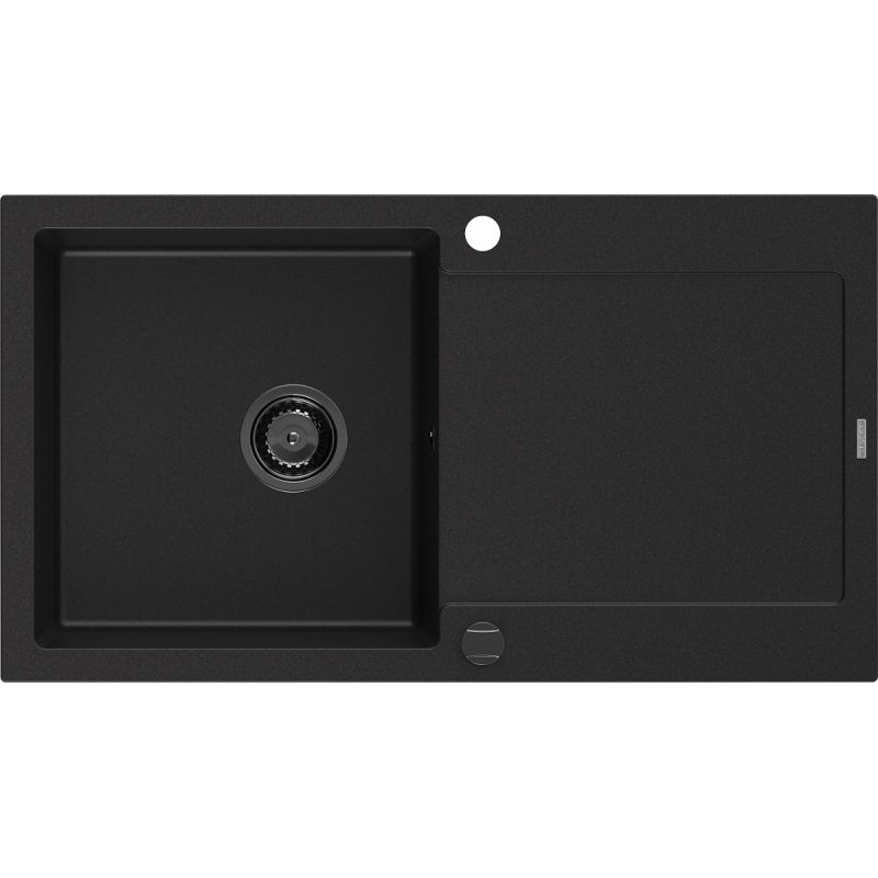 Zlewozmywak wpuszczany Mexen Leo 1-komorowy czarny 900x500 mm  6501901010-77-B 1 szt.