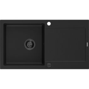 Zlewozmywak wpuszczany Mexen Leo 1-komorowy czarny 900x500 mm  6501901010-77-B 1 szt.