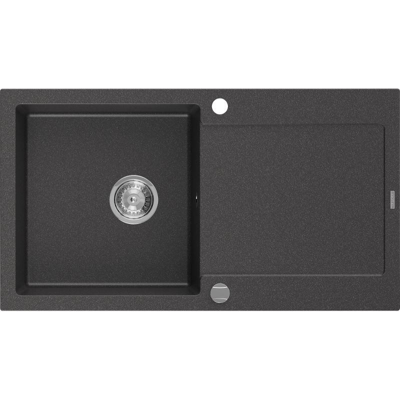 Zlewozmywak wpuszczany Mexen Leo 1-komorowy czarny nakrapiany 900 x 500 mm 1 szt.