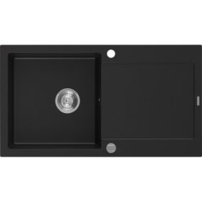 Zlewozmywak wpuszczany Mexen Leo 1-komorowy czarny nakrapiany 900 x 500 mm  - 6501901010-76 1 szt.