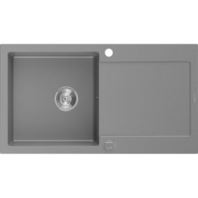 Zlewozmywak wpuszczany Mexen Leo 1-komorowy szary 900x500 mm 1 szt.