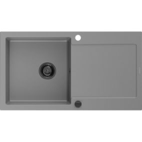 Zlewozmywak wpuszczany Mexen Leo 1-komorowy szary 900x500 mm  6501901010-71-B 1 szt.