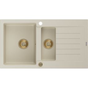 Zlewozmywak wpuszczany Mexen Matias 1,5-komorowy beżowy 900x505 mm  - 6502901505-69 1 szt.