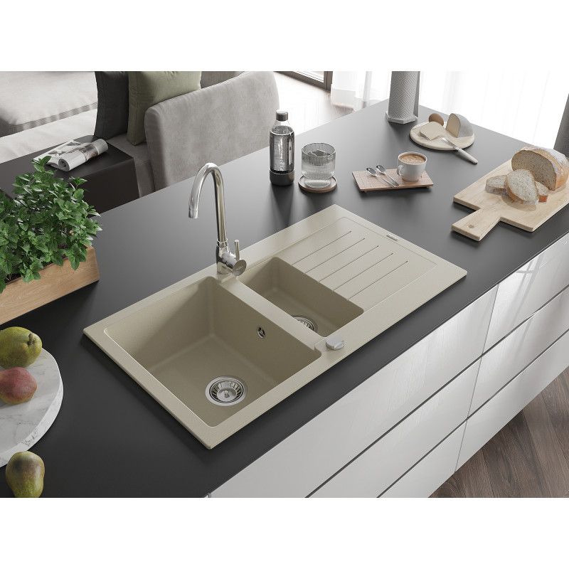 Zlewozmywak wpuszczany Mexen Matias 1,5-komorowy beżowy 900x505mm  - 6502901505-69-B 1 szt.