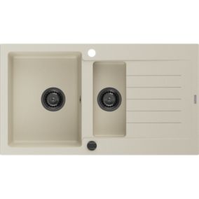 Zlewozmywak wpuszczany Mexen Matias 1,5-komorowy biały 900x505 mm  - 6502901505-20 1 szt.