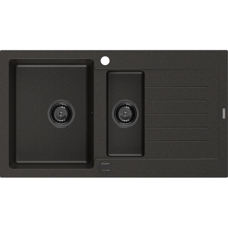 Zlewozmywak wpuszczany Mexen Matias 1,5-komorowy czarny 900x505 mm  - 6502901505-77-B 1 szt.