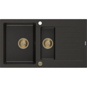 Zlewozmywak wpuszczany Mexen Matias 1,5-komorowy szary 900x505 mm  - 6502901505-71 1 szt.