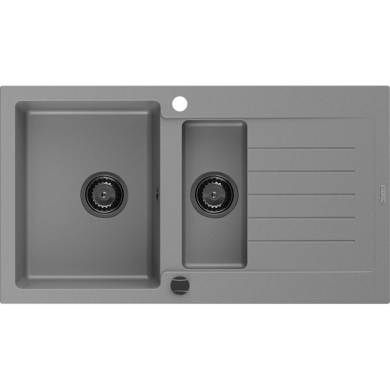 Zlewozmywak wpuszczany Mexen Matias 1,5-komorowy szary 900x505 mm  6502901505-71-B