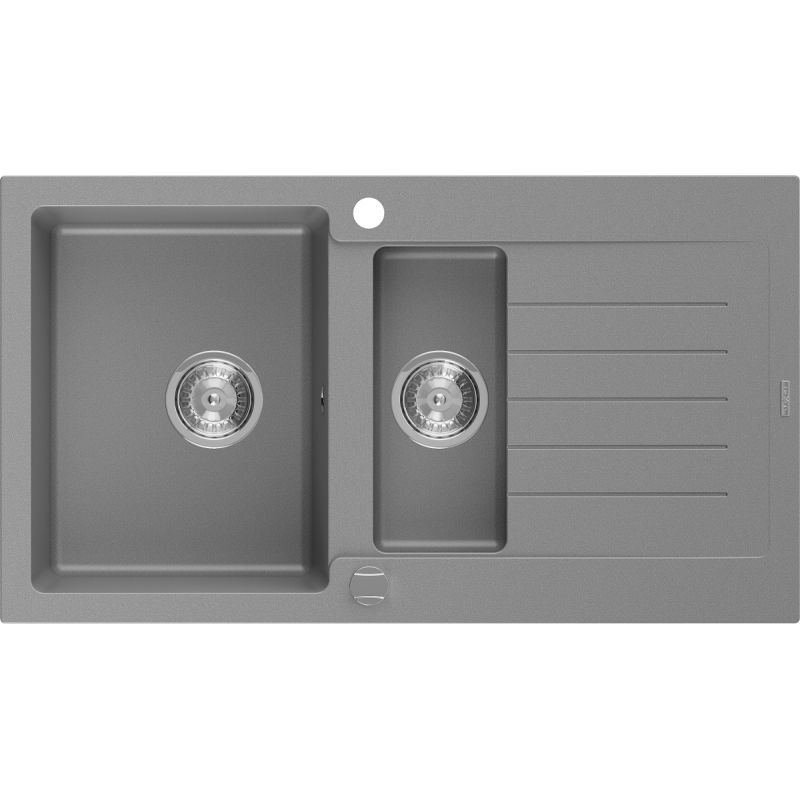 Zlewozmywak wpuszczany Mexen Milo 1 komora czarny 435x410 mm  - 6505441000-77-B 1 szt.