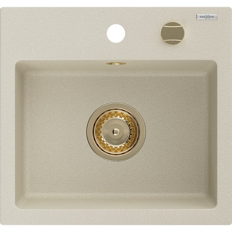 Zlewozmywak wpuszczany Mexen Milo 1-komorowy beżowy 435x410 mm  6505441000-69-G