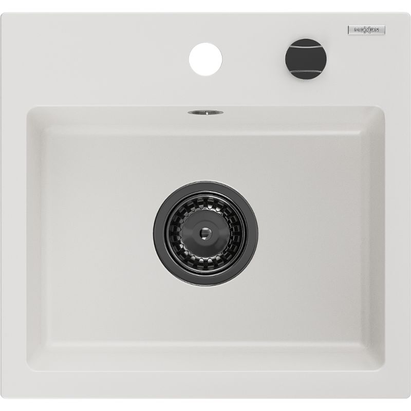Zlewozmywak wpuszczany Mexen Milo 1-komorowy biały 435x410 mm  6505441000-20-B 1 szt.