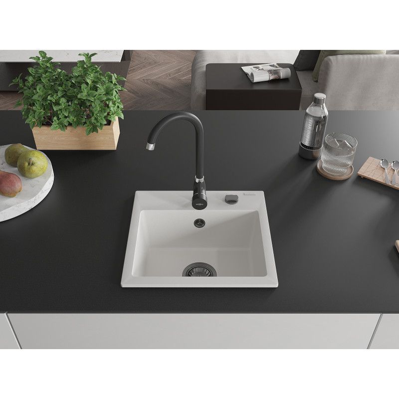 Zlewozmywak wpuszczany Mexen Milo 1-komorowy biały 435x410 mm  6505441000-20-B 1 szt.