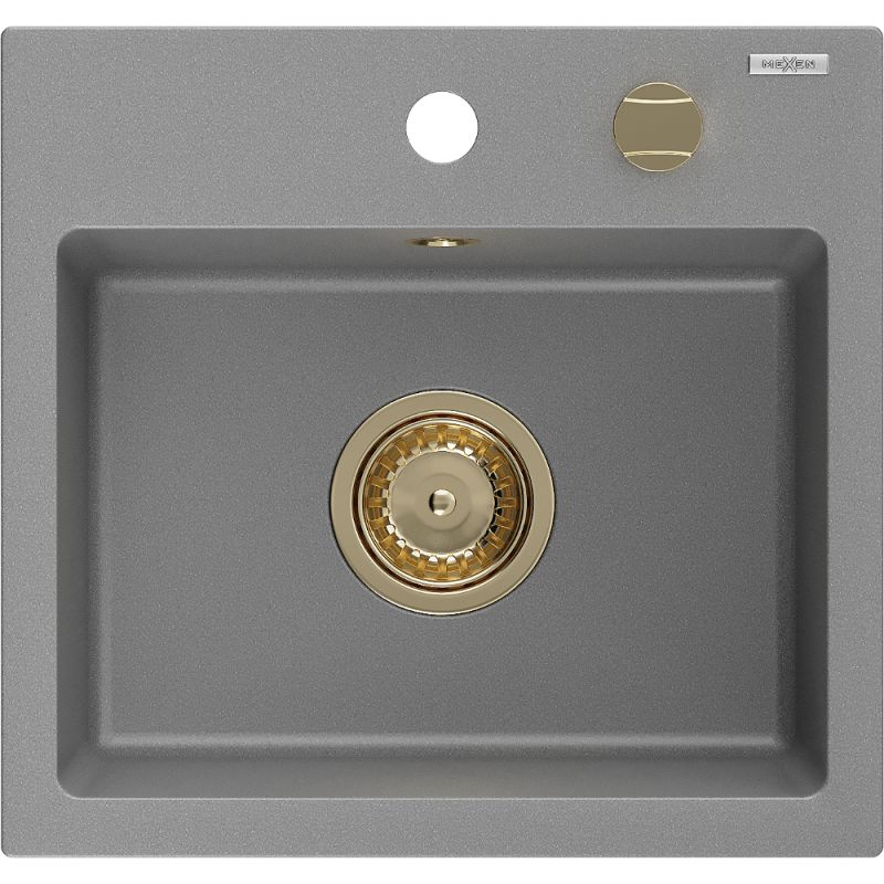 Zlewozmywak wpuszczany Mexen Milo 1-komorowy szary 435x410 mm  6505441000-71-G