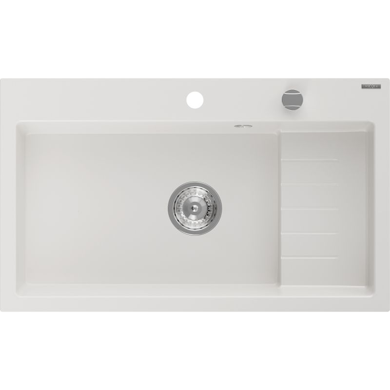 Zlewozmywak wpuszczany Mexen Omar 1-komorowy biały 800x480 mm 1 szt.