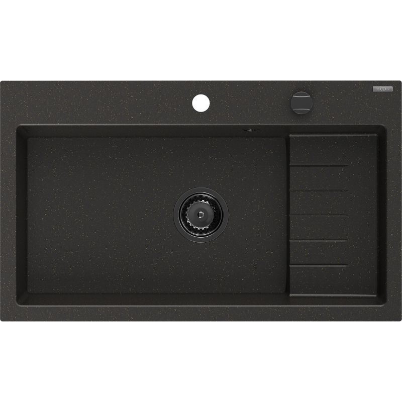 Zlewozmywak wpuszczany Mexen Omar 1-komorowy szary 800x480 mm  - 6520801005-71-B 1 szt.