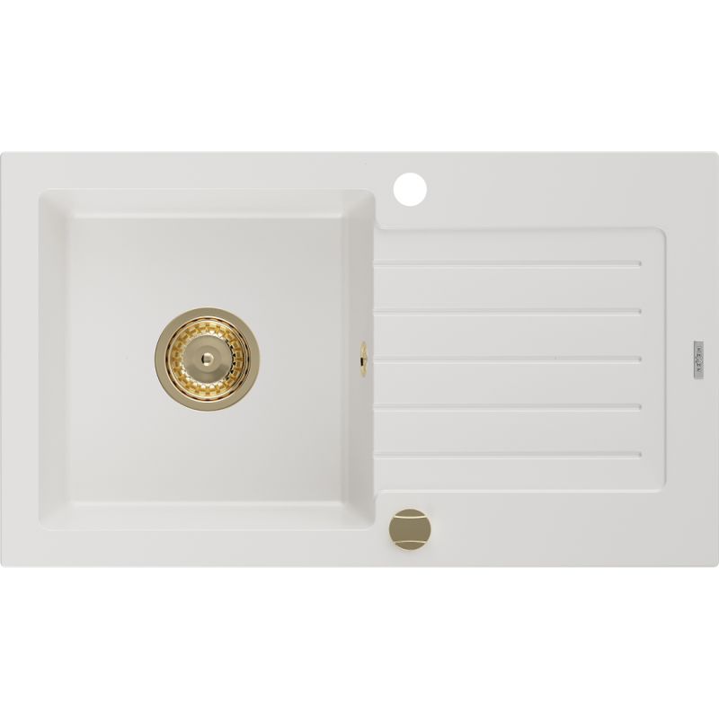 Zlewozmywak wpuszczany Mexen Pablo 1-komorowy biały 752 x 436 mm 1 szt.