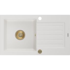 Zlewozmywak wpuszczany Mexen Pablo 1-komorowy biały 752x436 mm  - 6510751010-20 1 szt.
