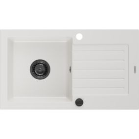 Zlewozmywak wpuszczany Mexen Pablo 1-komorowy biały 752x436 mm  6510751010-20-B