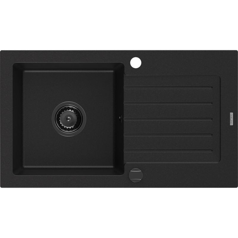 Zlewozmywak wpuszczany Mexen Pablo 1-komorowy czarny 752x436mm  - 6510751010-77 1 szt.