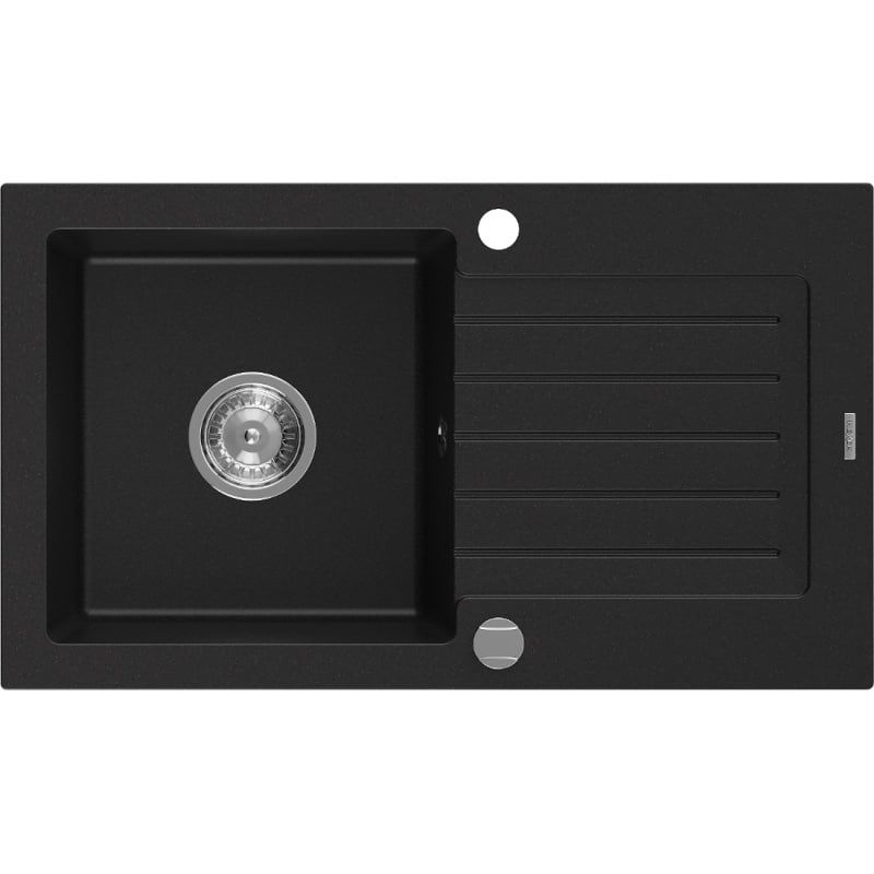 Zlewozmywak wpuszczany Mexen Pablo 1-komorowy czarny nakrapiany 752x436 mm  - 6510751010-76 1 szt.
