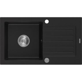 Zlewozmywak wpuszczany Mexen Pablo 1-komorowy czarny nakrapiany 752x436 mm  - 6510751010-76 1 szt.
