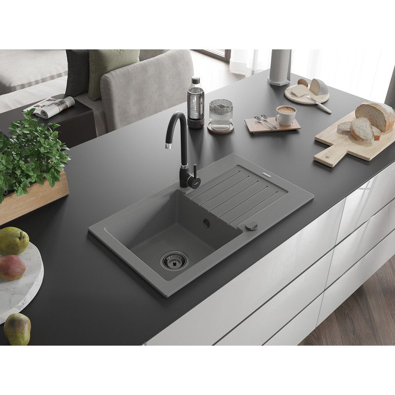 Zlewozmywak wpuszczany Mexen Pablo 1-komorowy szary 752 x 436 mm 1 szt.