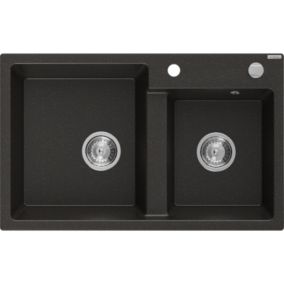 Zlewozmywak wpuszczany Mexen Tomas 2-komorowy szary 800x500 mm  - 6516802000-71-B 1 szt.
