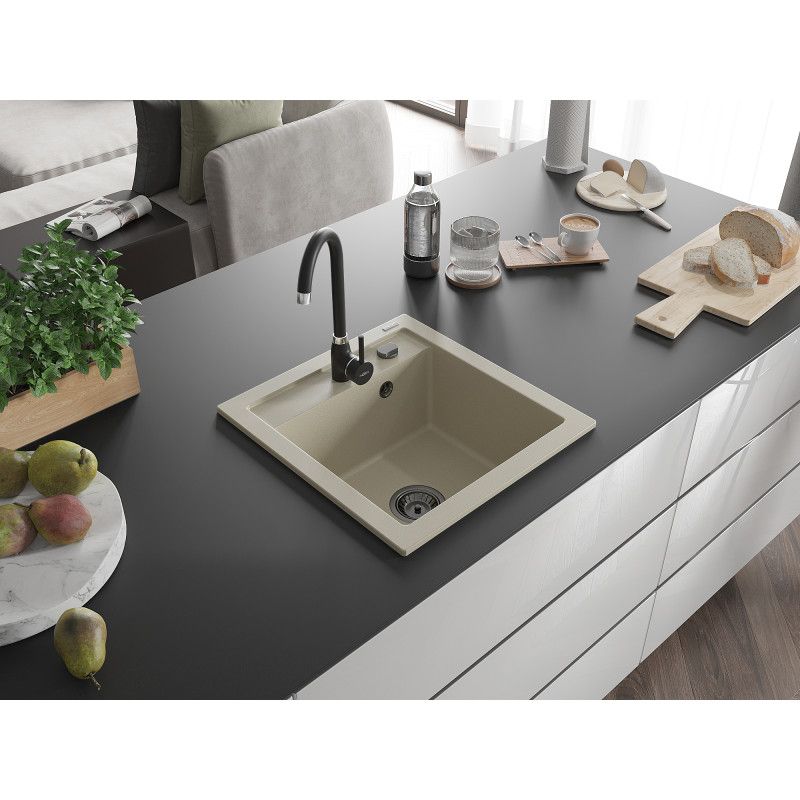 Zlewozmywak wpuszczany Mexen Vito 1-komorowy beżowy 520x490 mm  6503521000-69-B 1 szt.