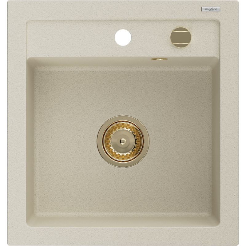 Zlewozmywak wpuszczany Mexen Vito 1-komorowy beżowy 520x490 mm  6503521000-69-G