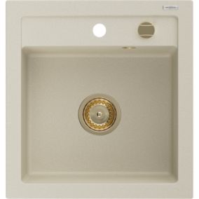 Zlewozmywak wpuszczany Mexen Vito 1-komorowy beżowy 520x490 mm  6503521000-69-G