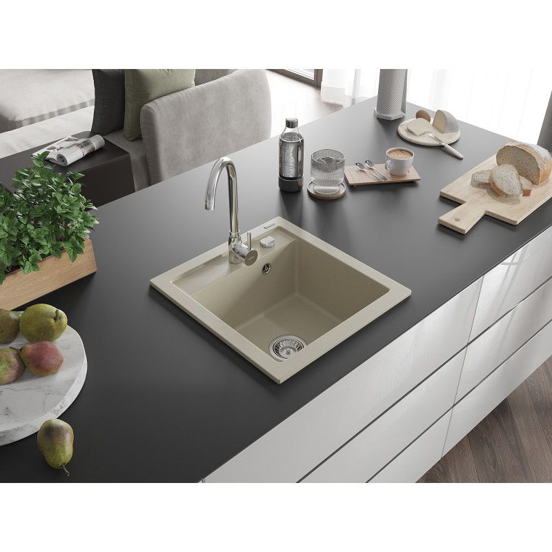 Zlewozmywak wpuszczany Mexen Vito 1-komorowy biały 520x490 mm  - 6503521000-20 1 szt.