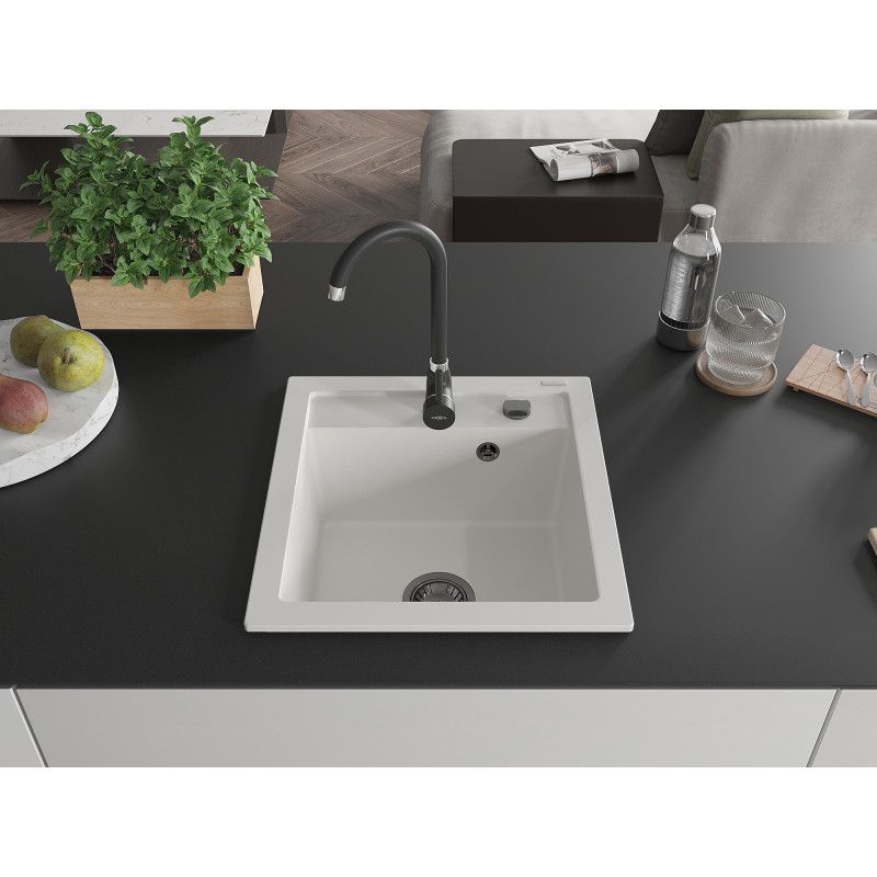 Zlewozmywak wpuszczany Mexen Vito 1-komorowy biały 520x490 mm  6503521000-20-B 1 szt.