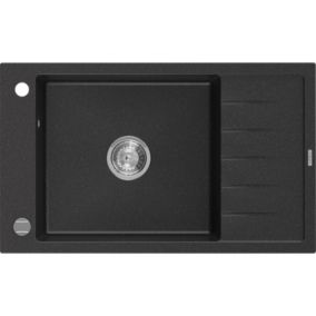 Zlewozmywak z ociekaczem Mexen Leo 1-komorowy czarny 900x500mm  - 6501901010-77-G 1 szt.