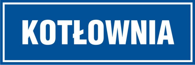 Znak informacyjny 'Kotłownia' 10 x 30 cm