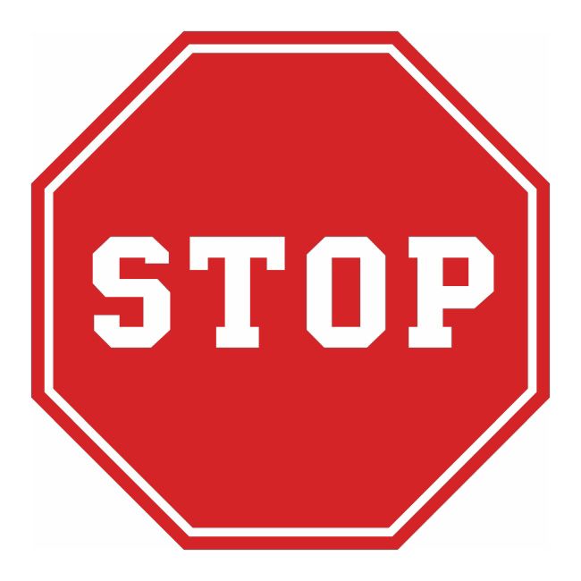 Znak informacyjny 'Stop' 33 x 33 cm